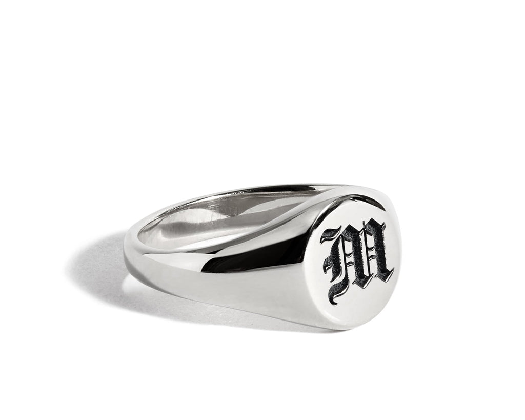 Engraved Small Signet Ring