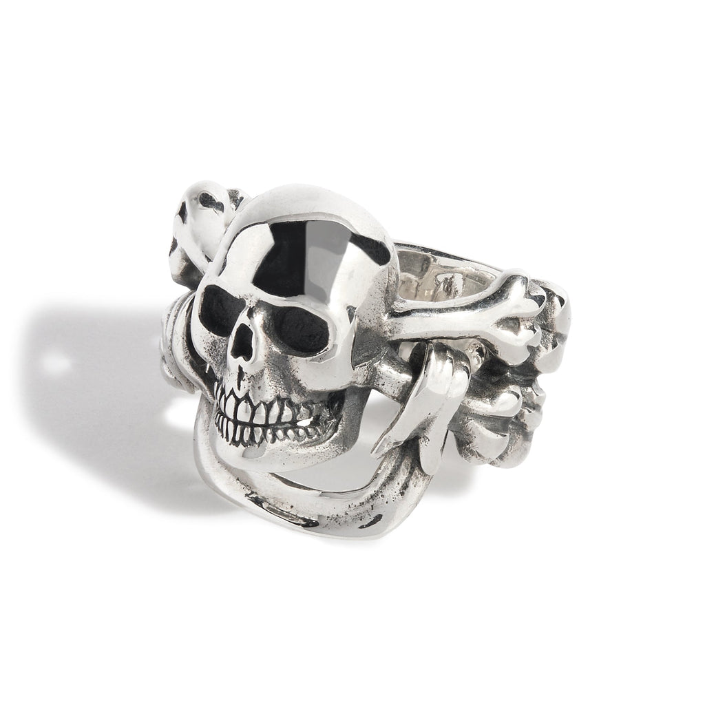 Skull & Crossbones with Banner Ring