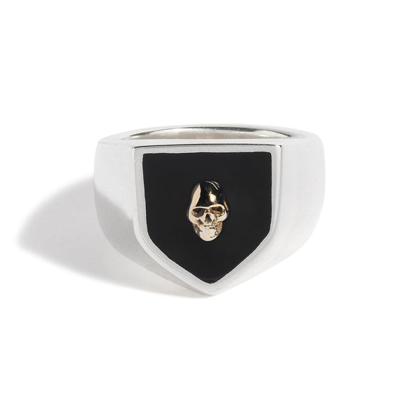 Skull Shield Ring (18ct Gold Skull)