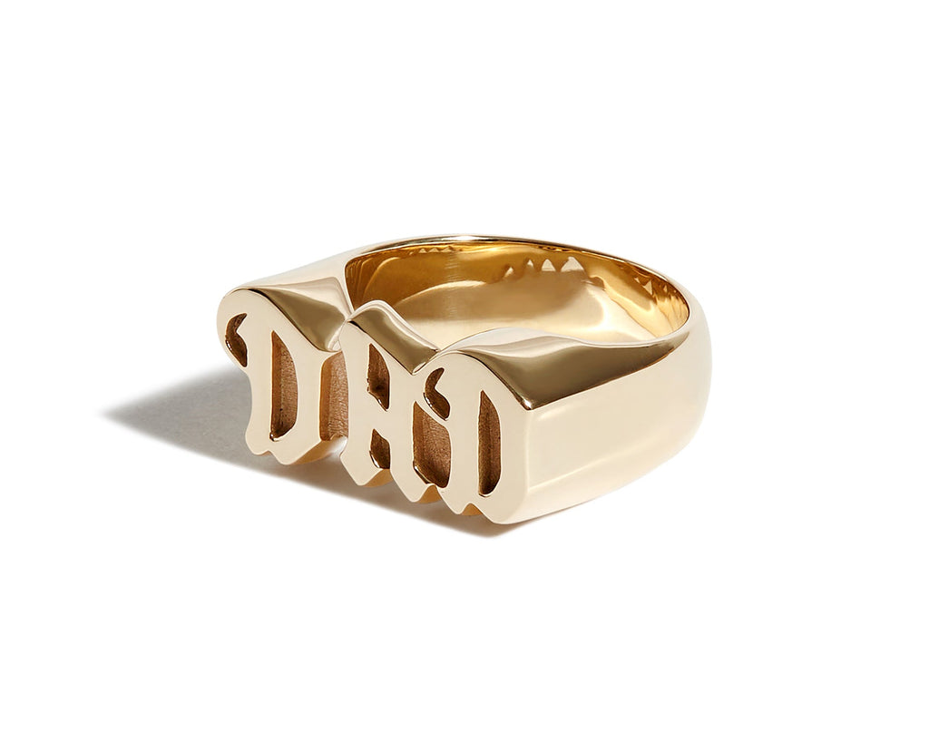 Solid 9ct Gold Dad Ring