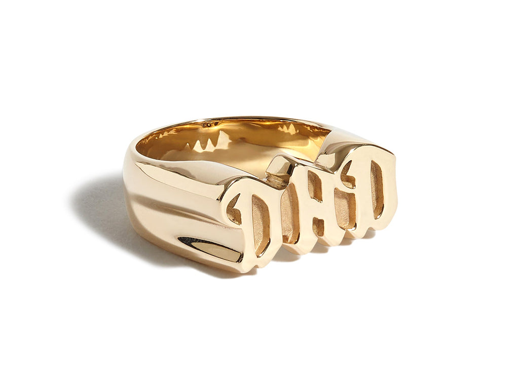 Solid 9ct Gold Dad Ring