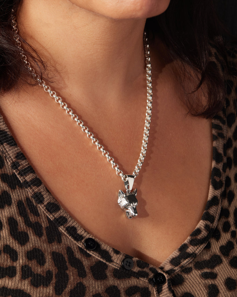 Small Wolf Head Pendant