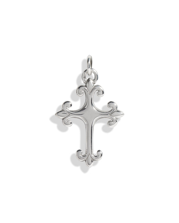 Small Fleur De Lis Cross Pendant