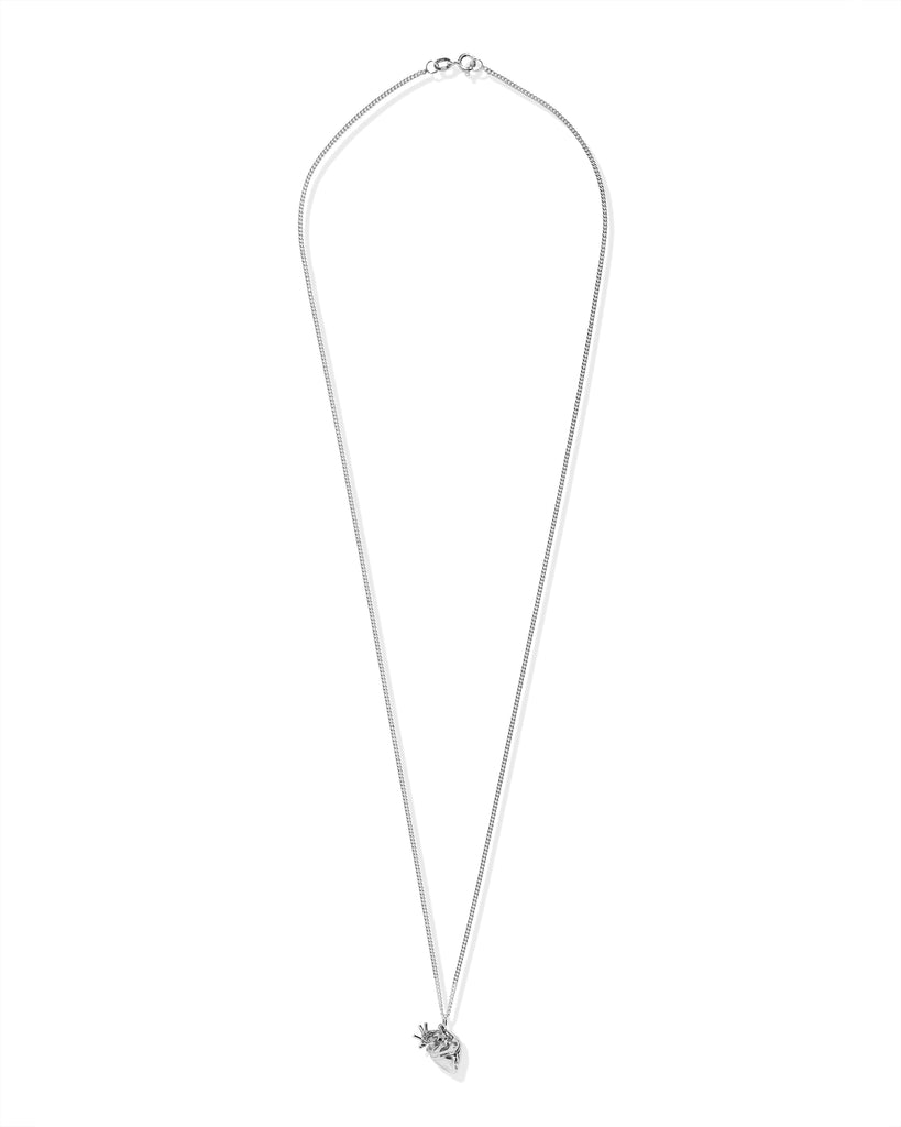 Small Silver Anatomical Heart Pendant