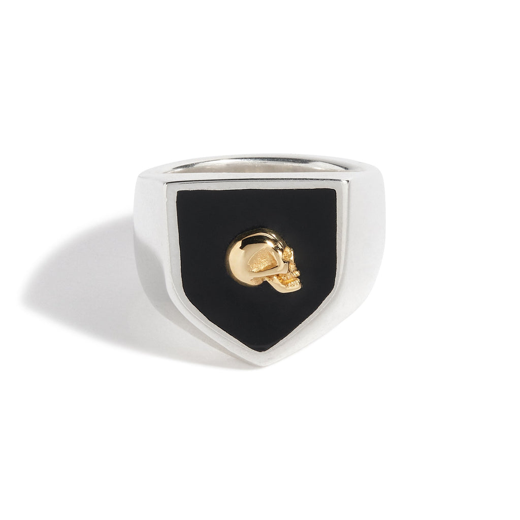 Skull Shield Ring (18ct Gold Skull)