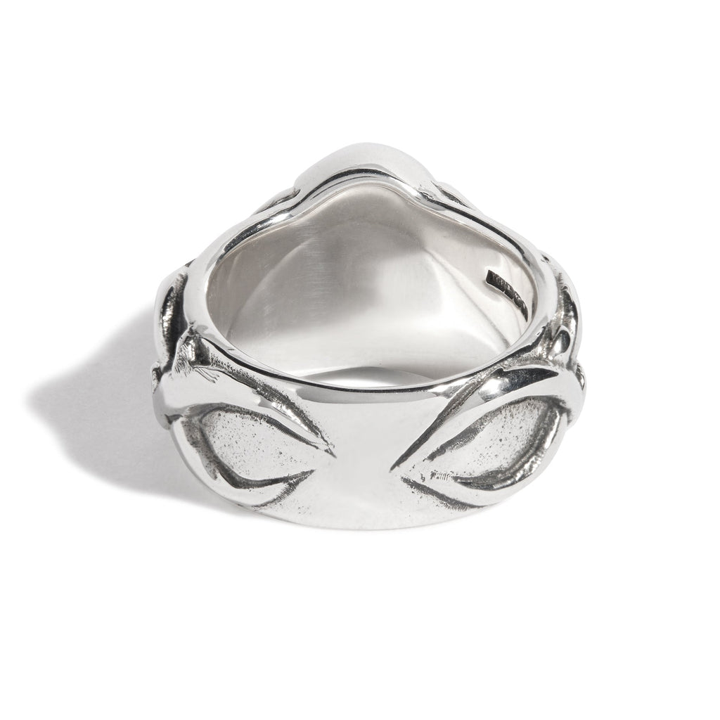 Small Skull and Thorns Ring