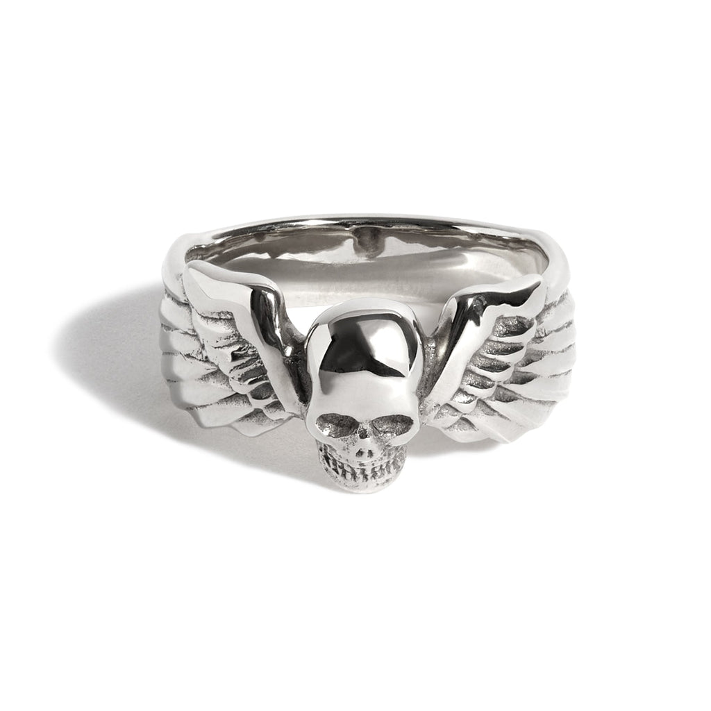 Small Winged Skull Ring