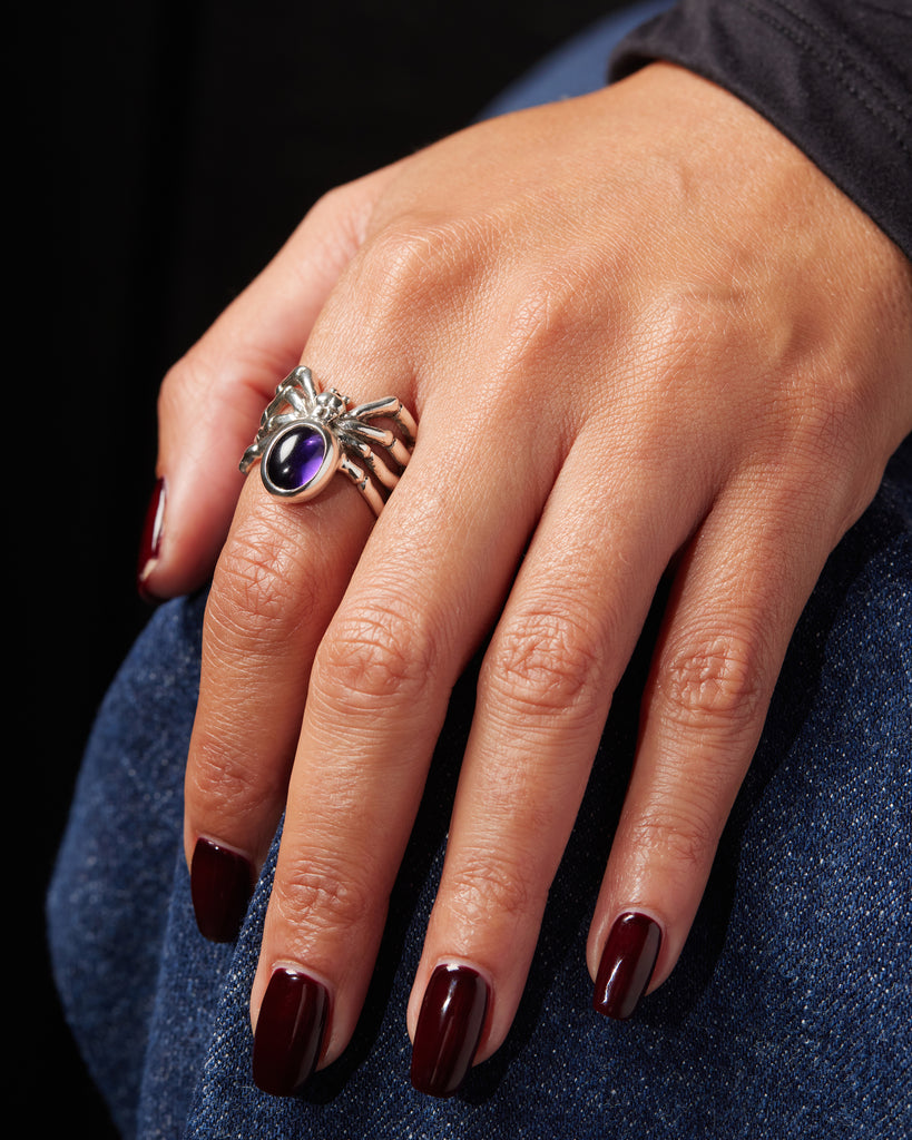 Spider Ring with Gem