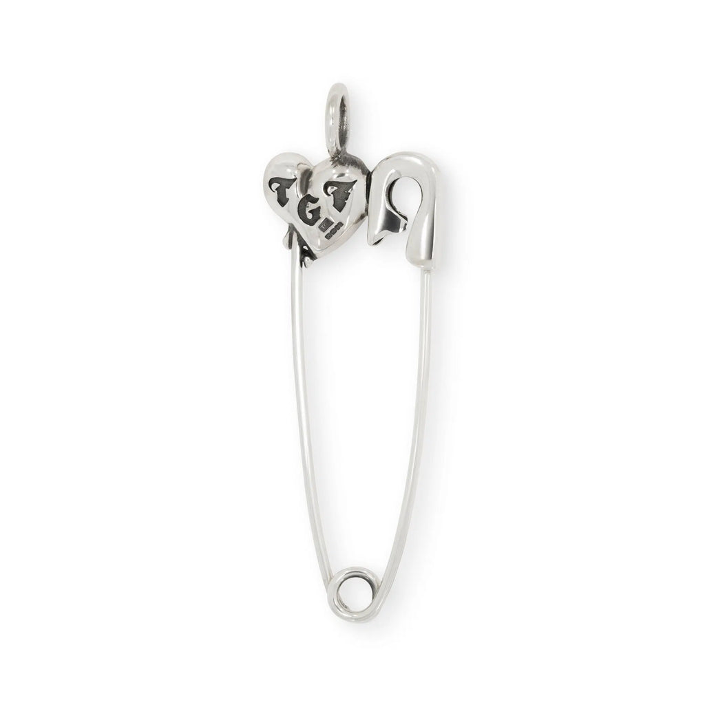 TGF x Emily Malice Heart Safety Pin Pendant &amp; Chain