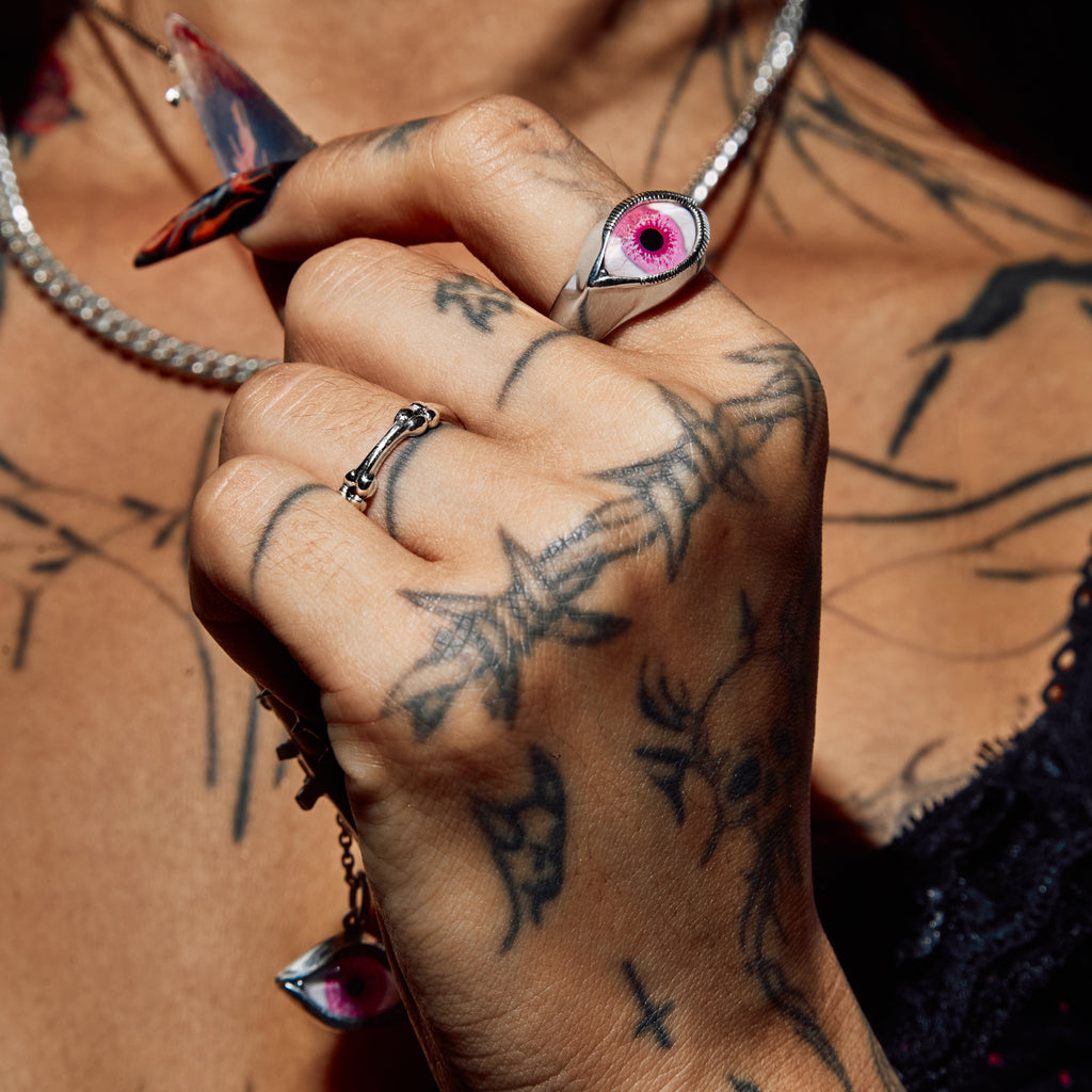 Small Pink Eye Ring
