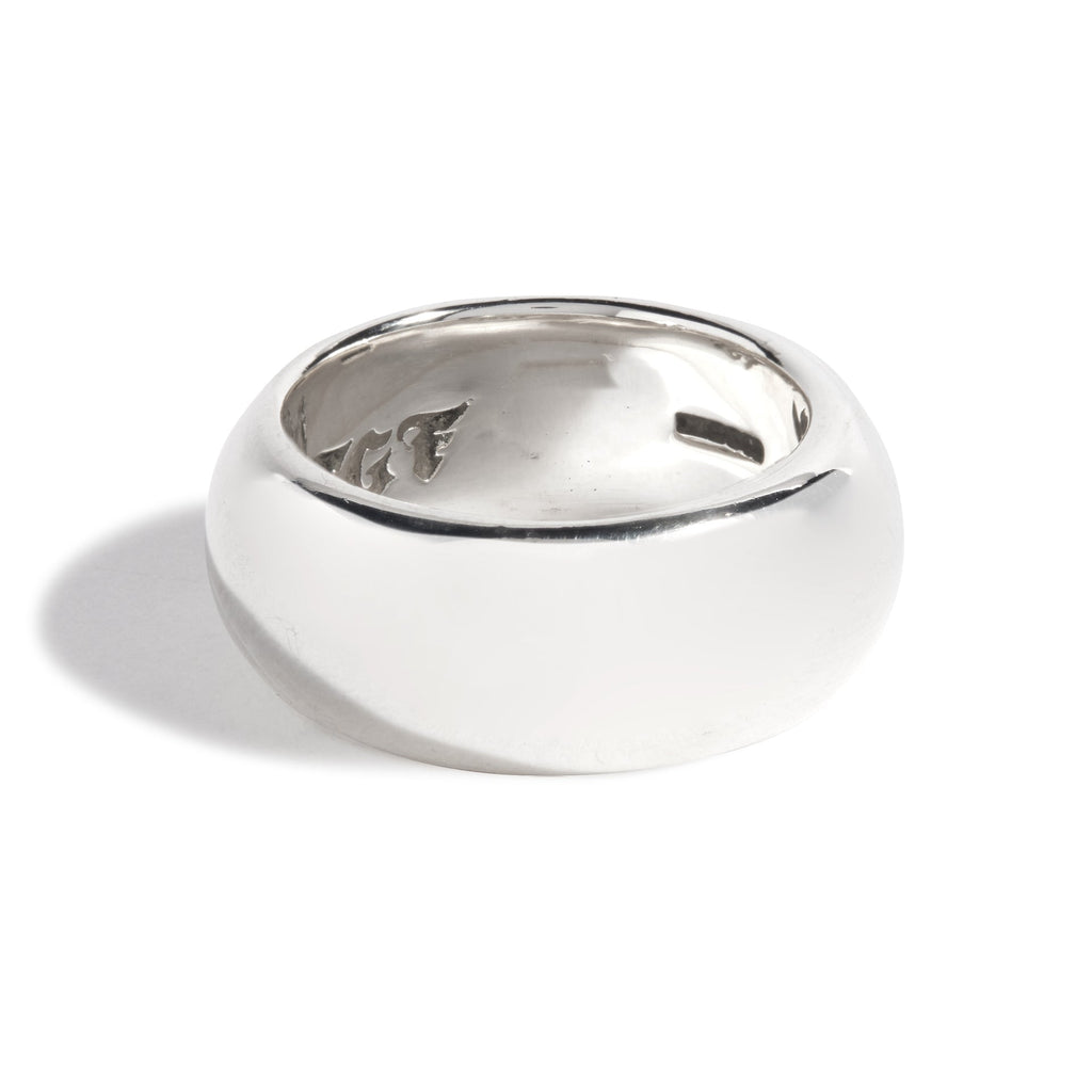 Slightly Rounded Ring Band Thick Rounded Band – The Great Frog London