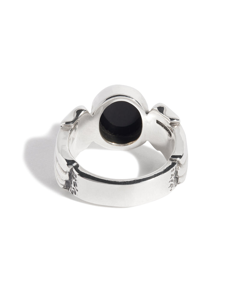 Onyx Winged Gem Ring
