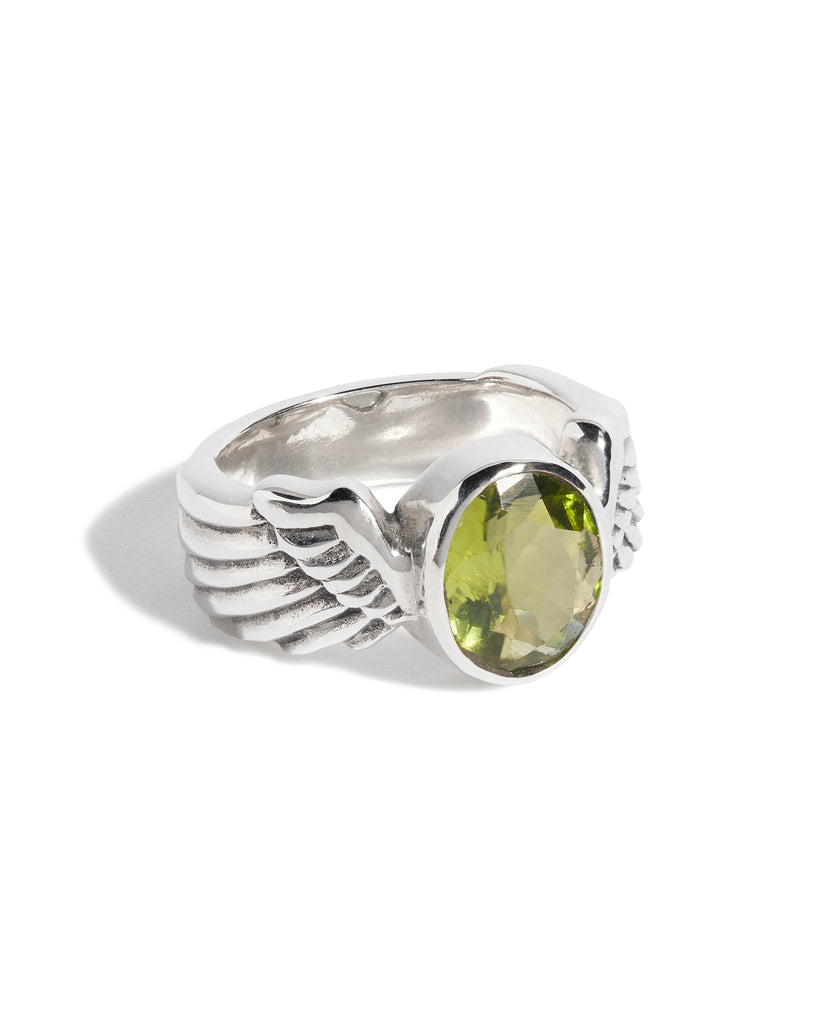 Peridot Winged Gem Ring