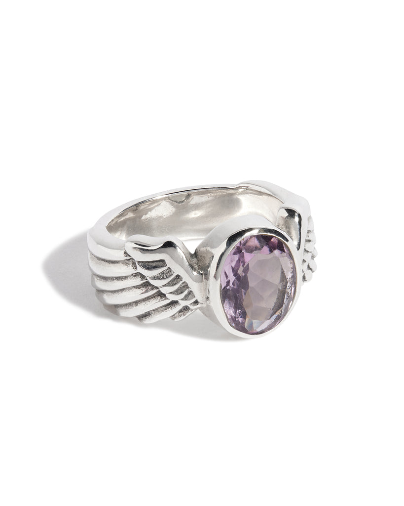 Purple Amethyst Winged Gem Ring