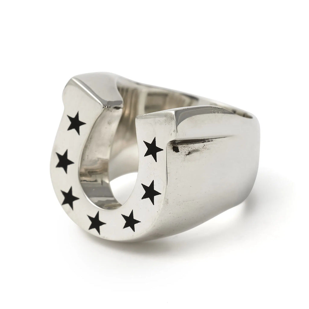 Horseshoe with Stars Ring