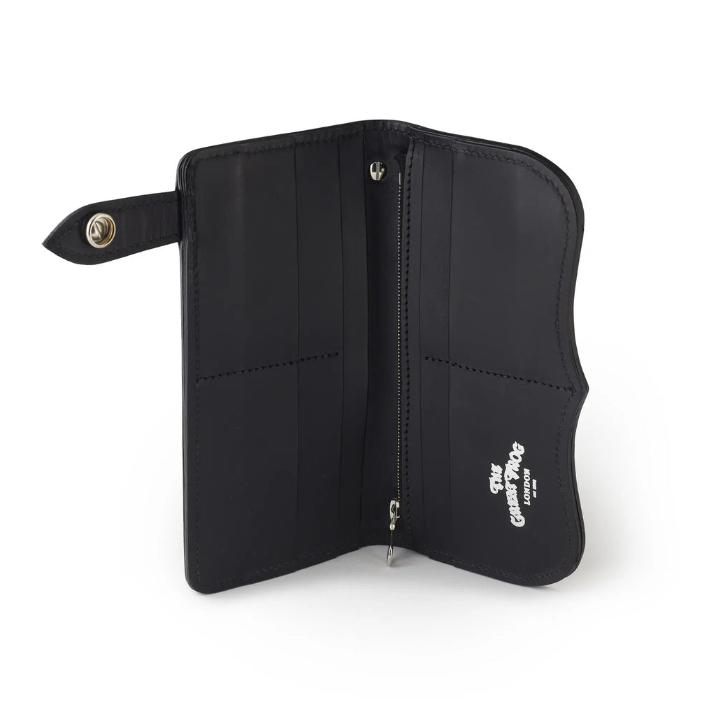 Leather Monogram Biker Wallet – The Great Frog London Leather Monogram Biker Wallet – The Great Frog London