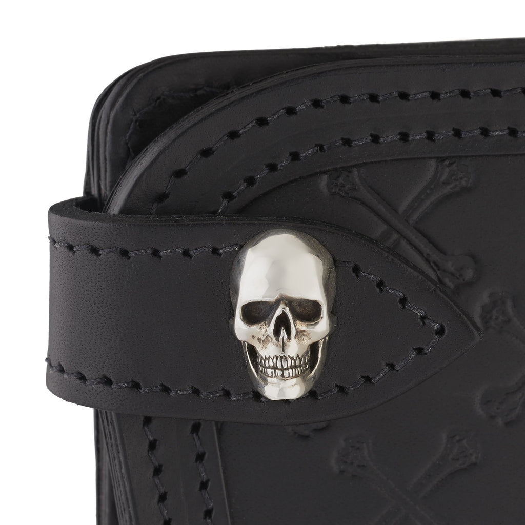 Leather Monogram Biker Wallet