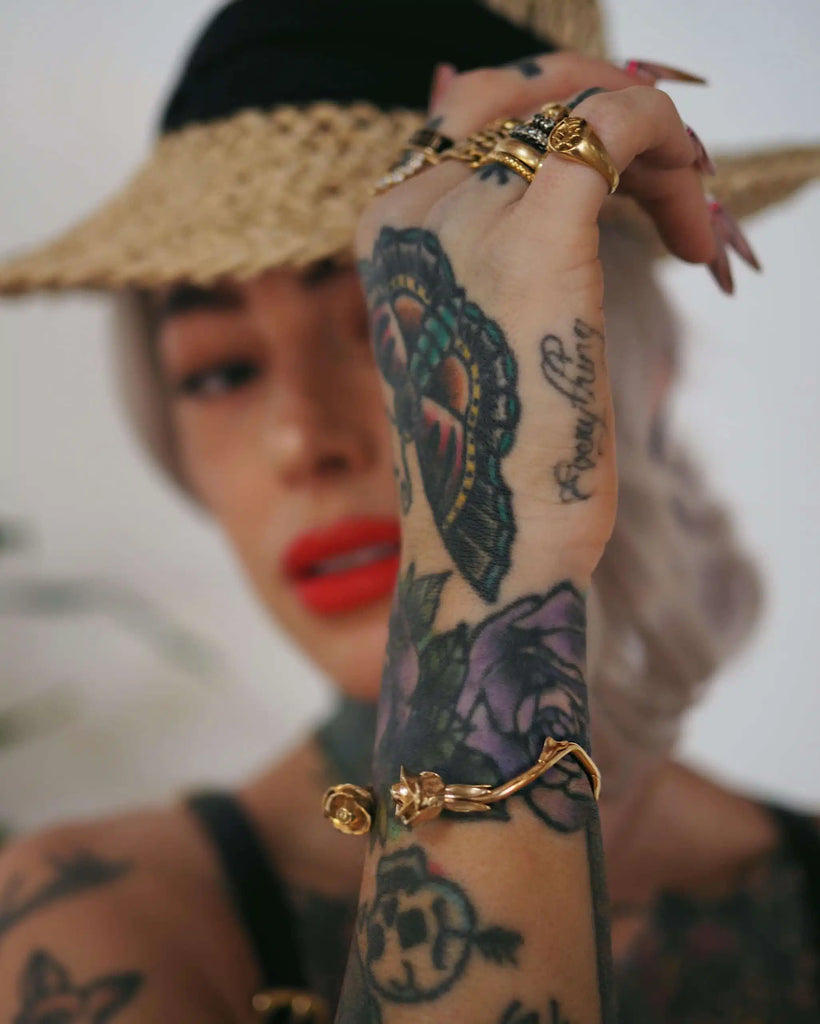 Sammi 'The Rose Amongst Thorns' 9ct Gold Bracelet