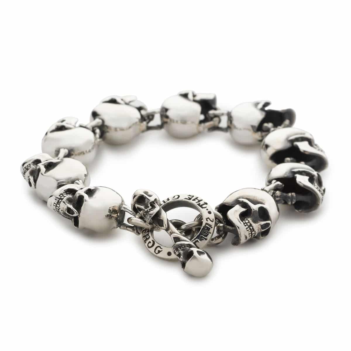 silver skull bracelet